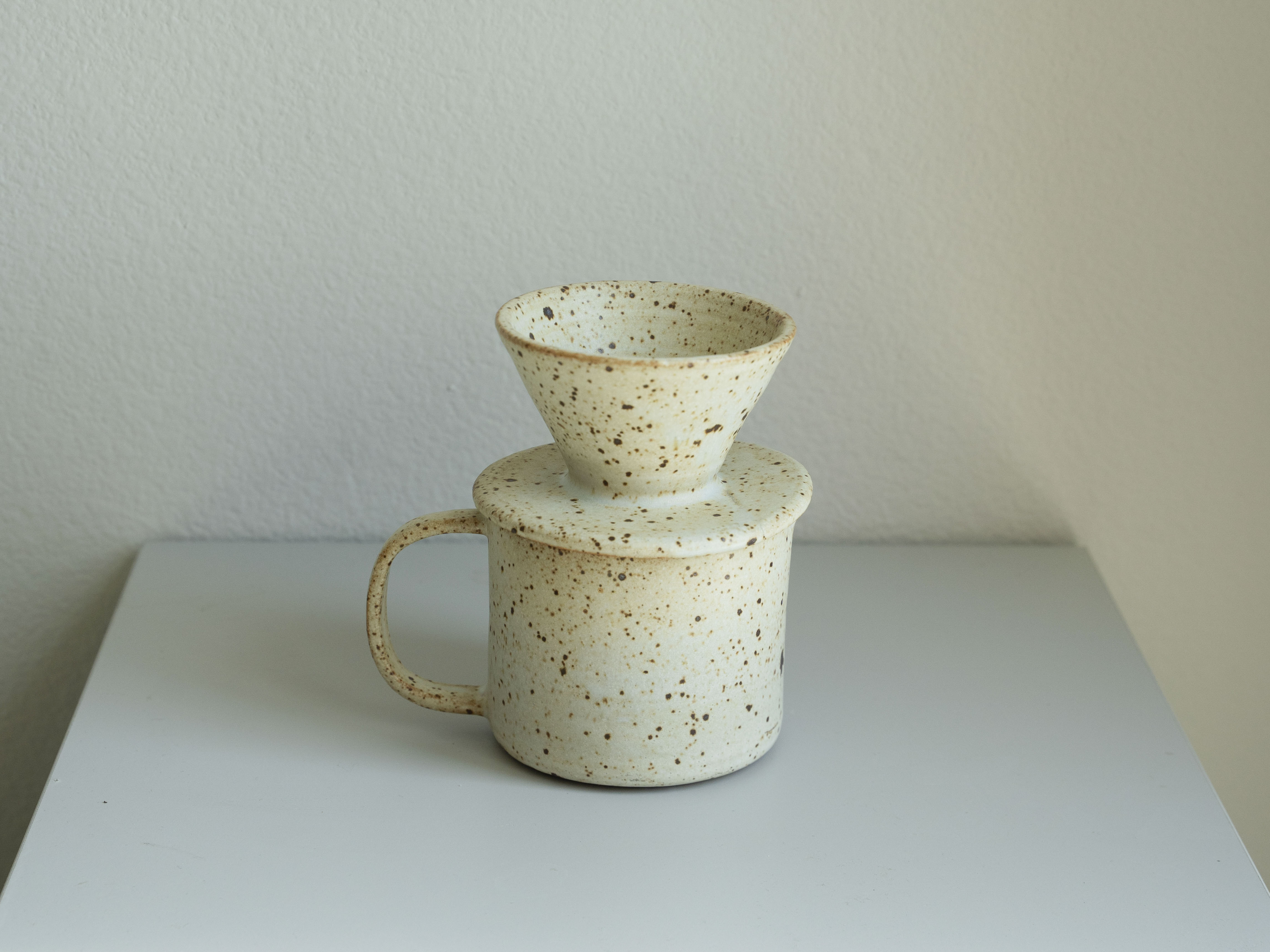 Speckled White Pour-Over Coffee Set, main view