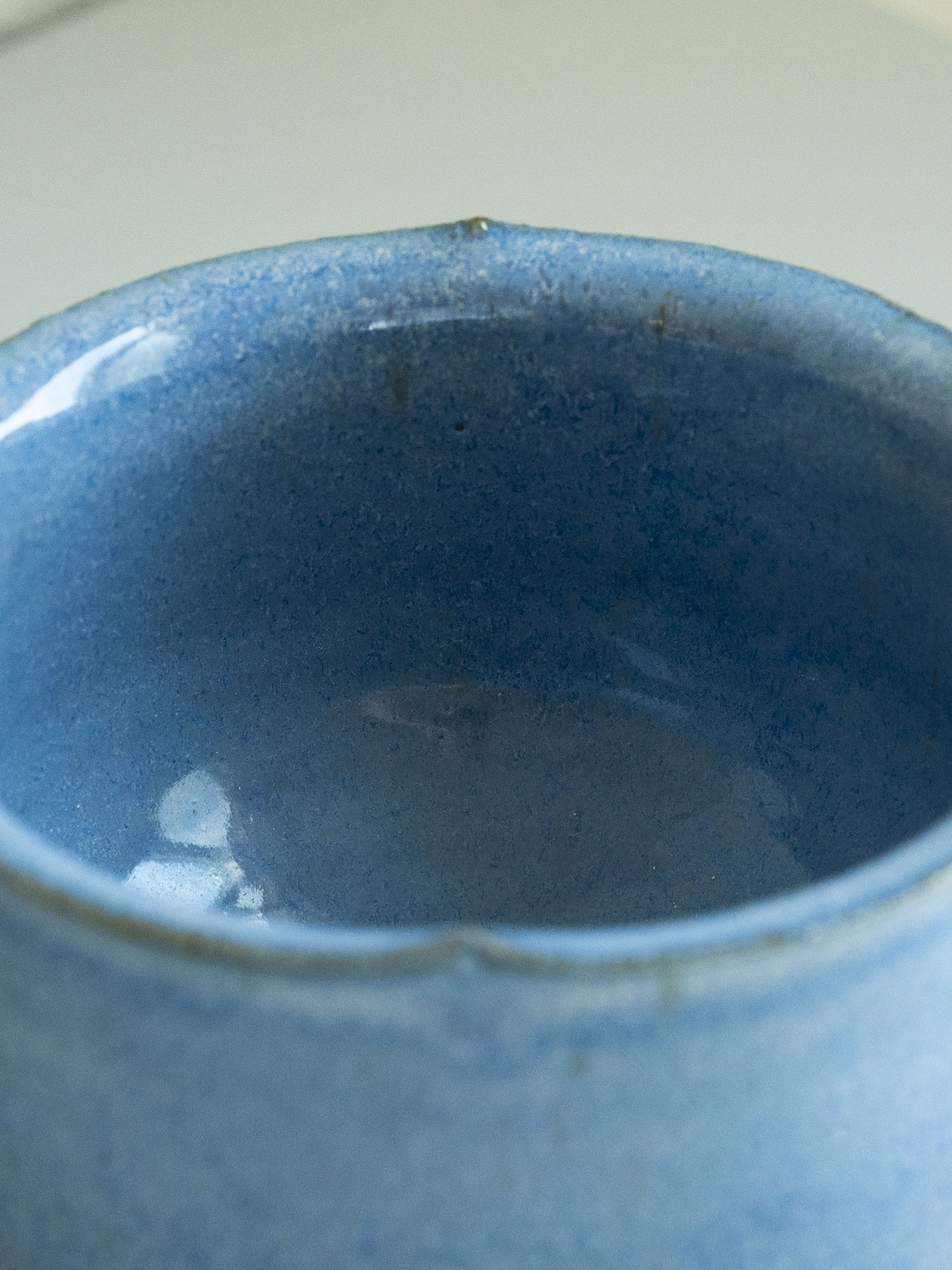 Sky Blue Glazed Petal Bowl, detail 4