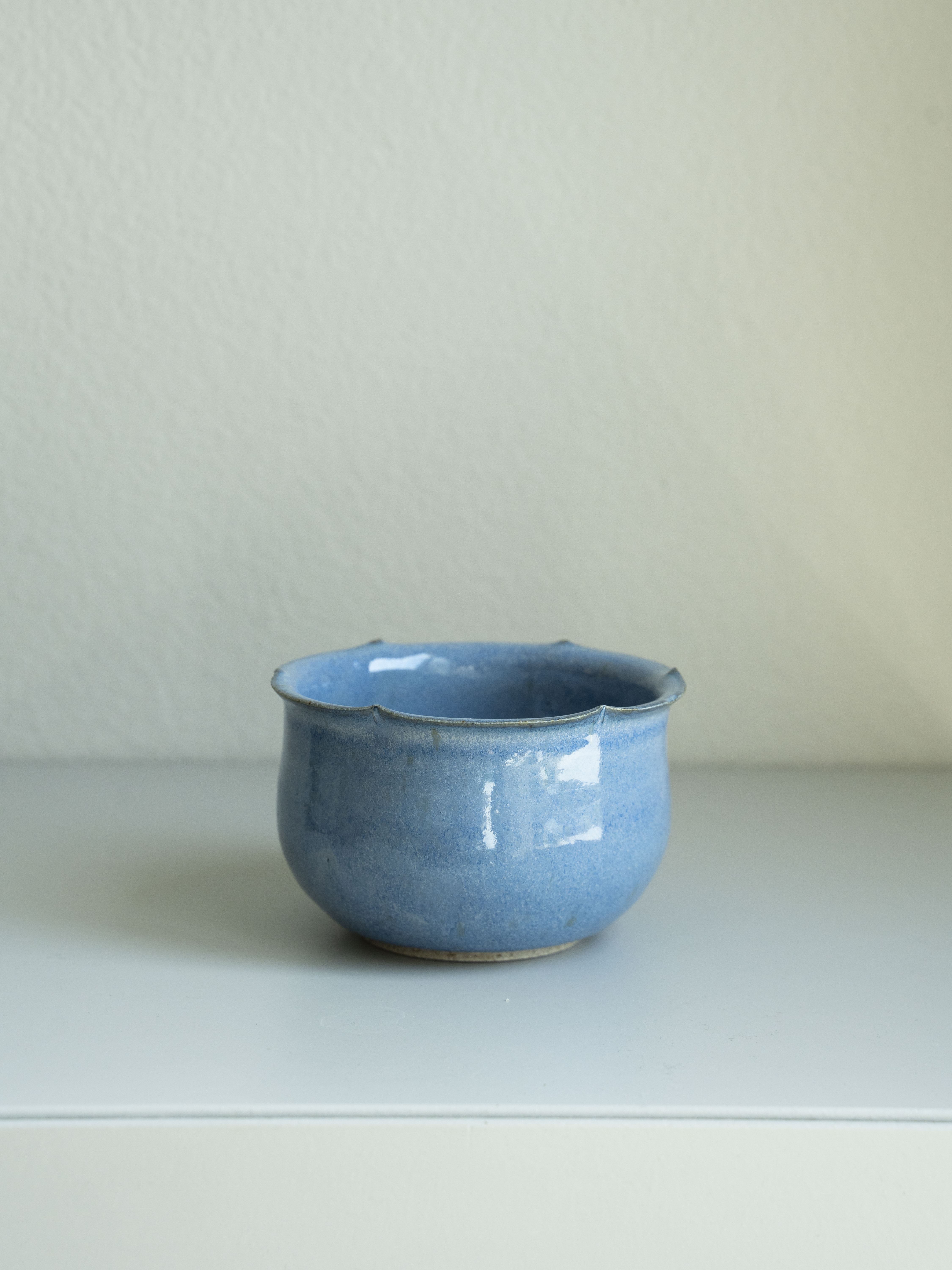 Sky Blue Glazed Petal Bowl, detail 5