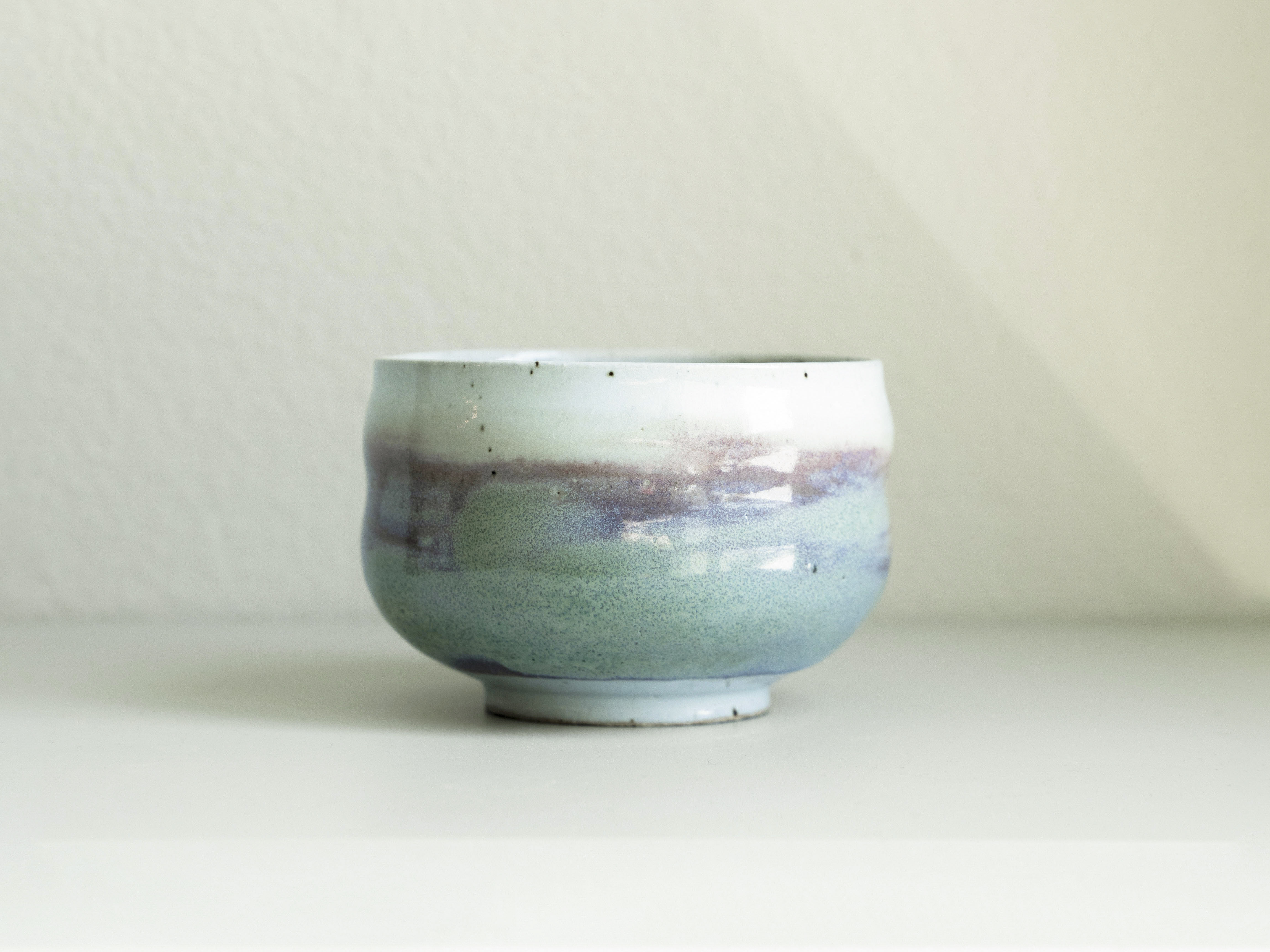 Blue-Green Glazed Matcha Bowl, main view