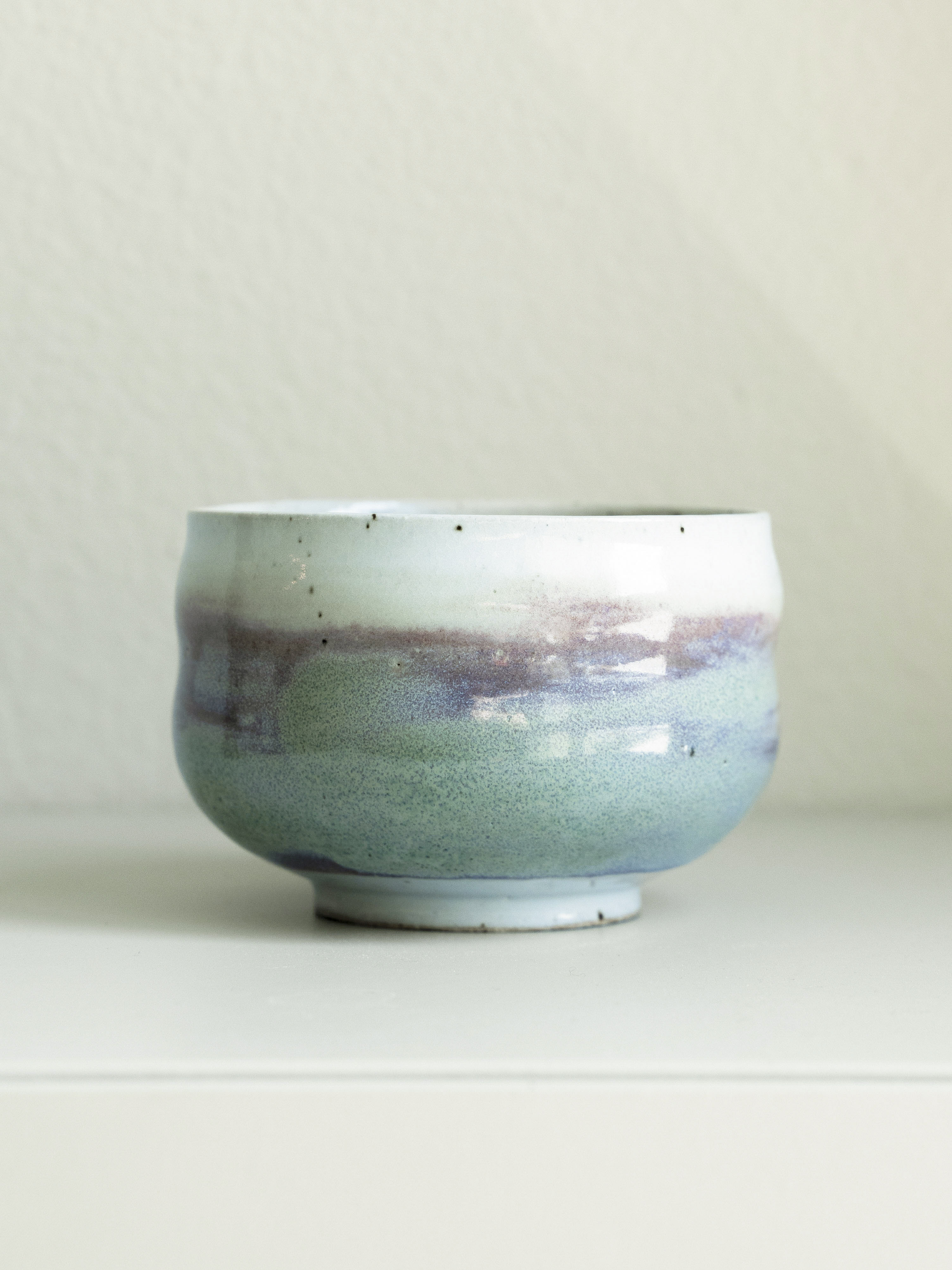 Blue-Green Glazed Matcha Bowl, detail 1