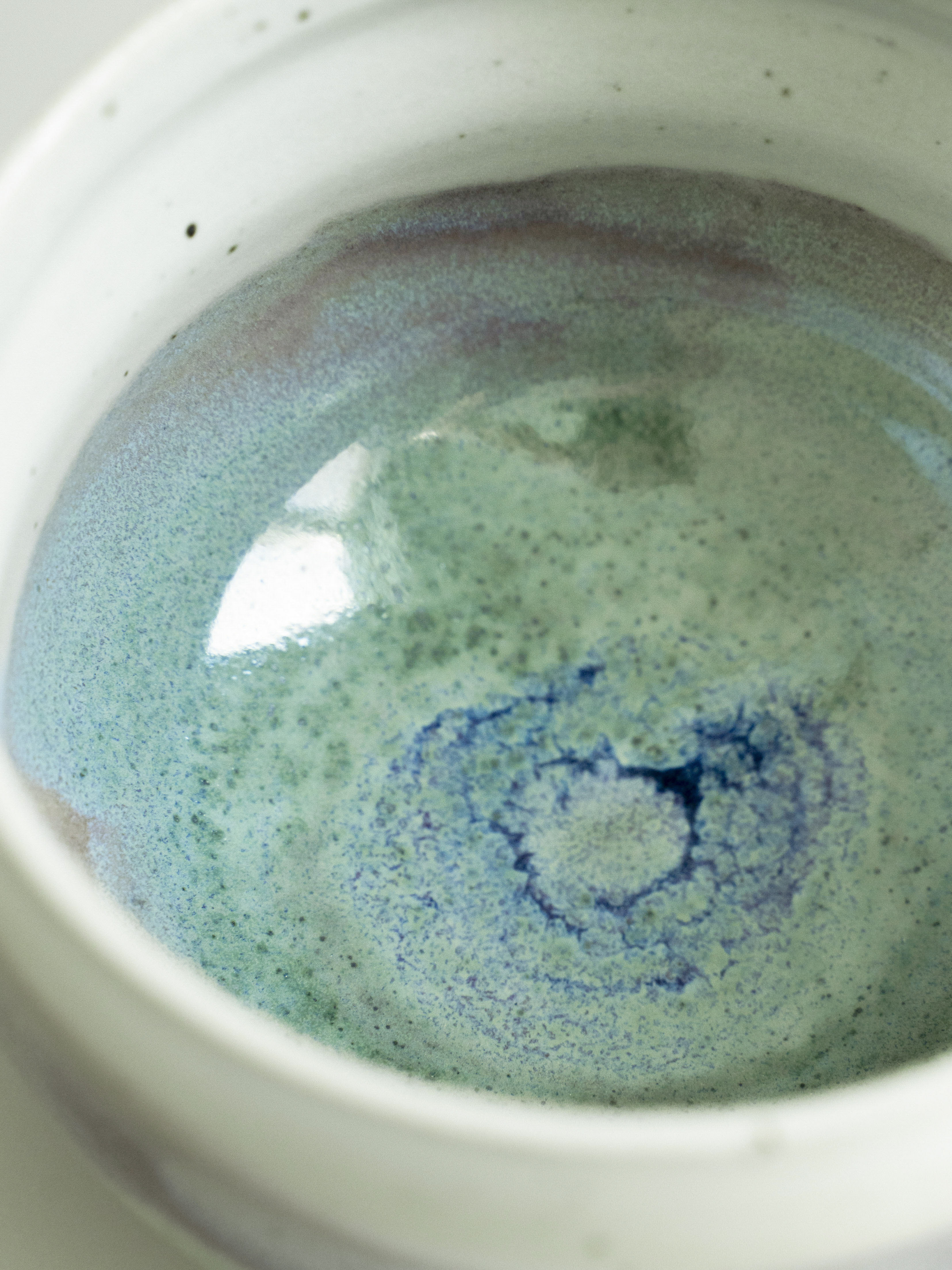 Blue-Green Glazed Matcha Bowl, detail 4