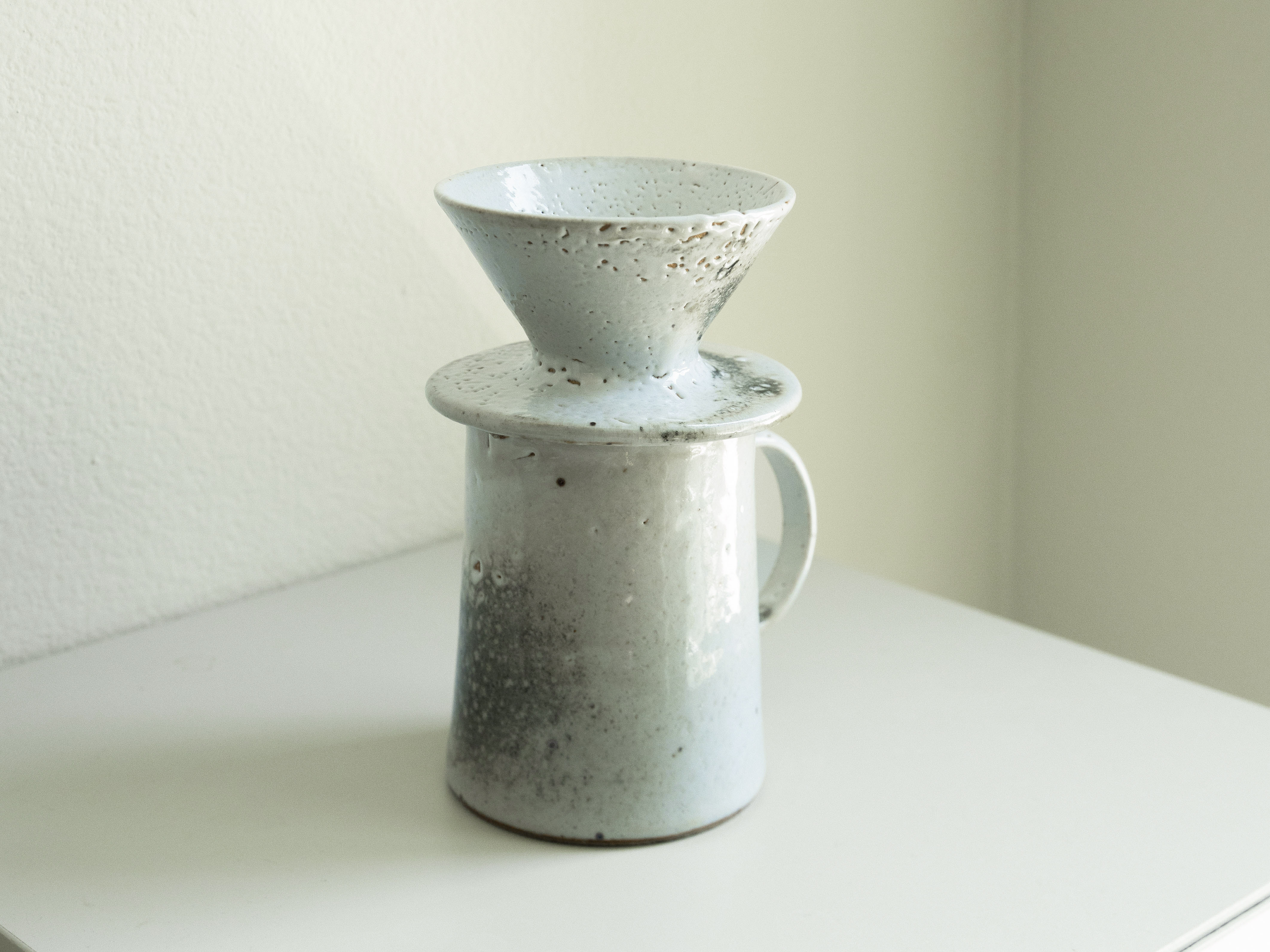 Soft White Pour-Over Coffee Set, main view