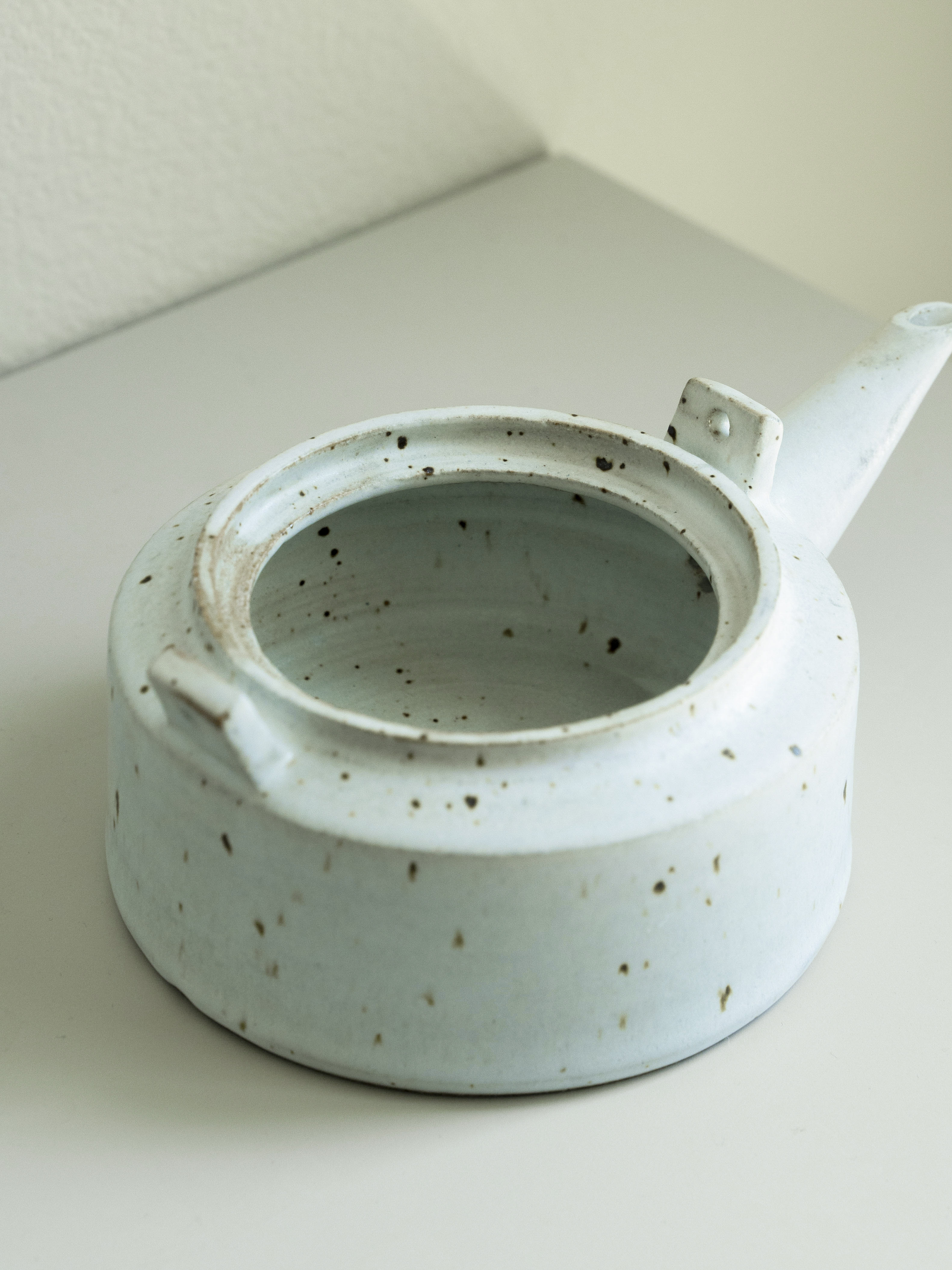 Speckled White Teapot, detail 2