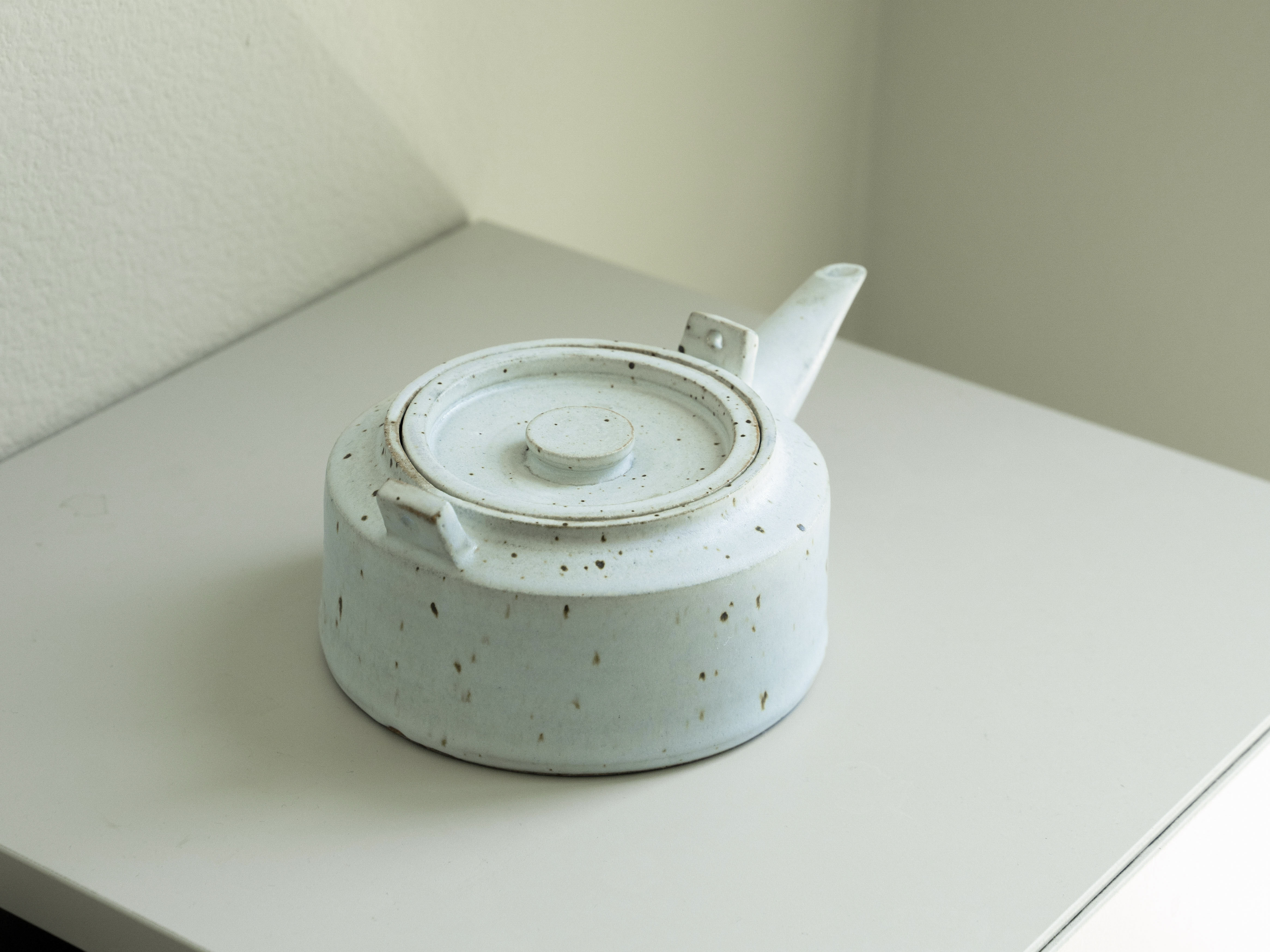 Speckled White Teapot, main view