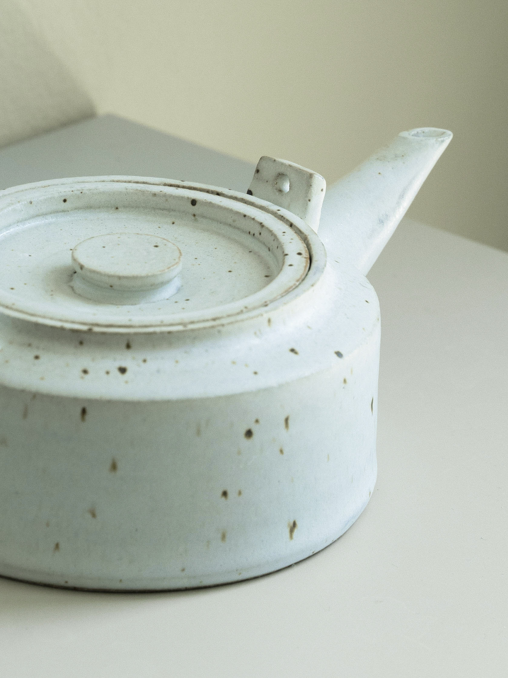 Speckled White Teapot, detail 5