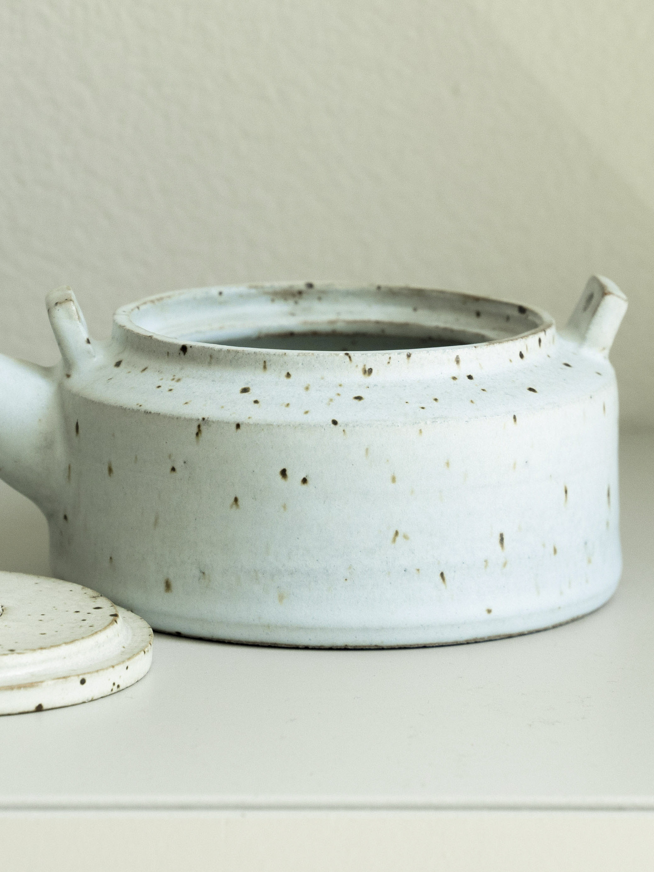 Speckled White Teapot, detail 6