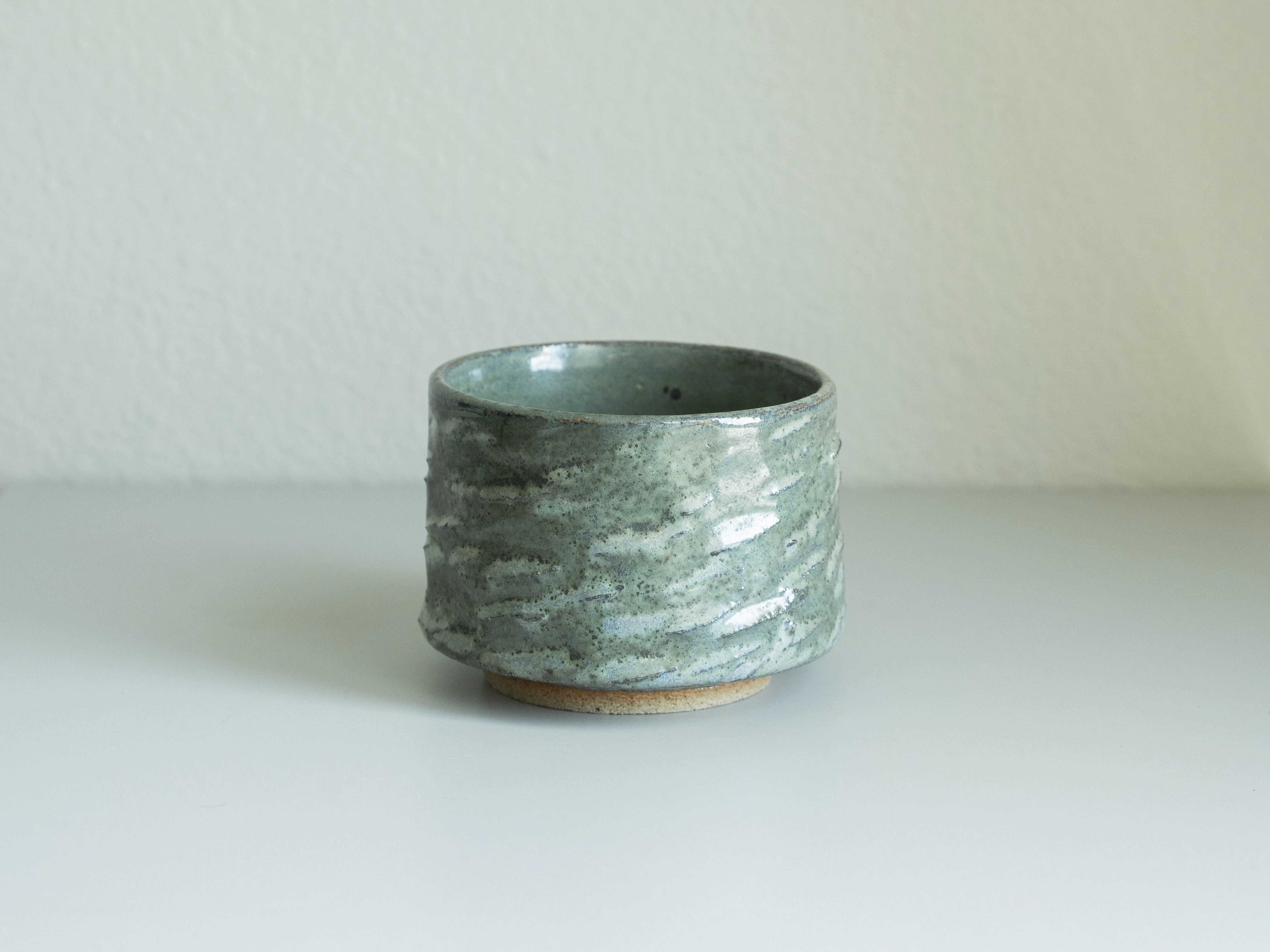Celadon Carved Tea Cup, main view