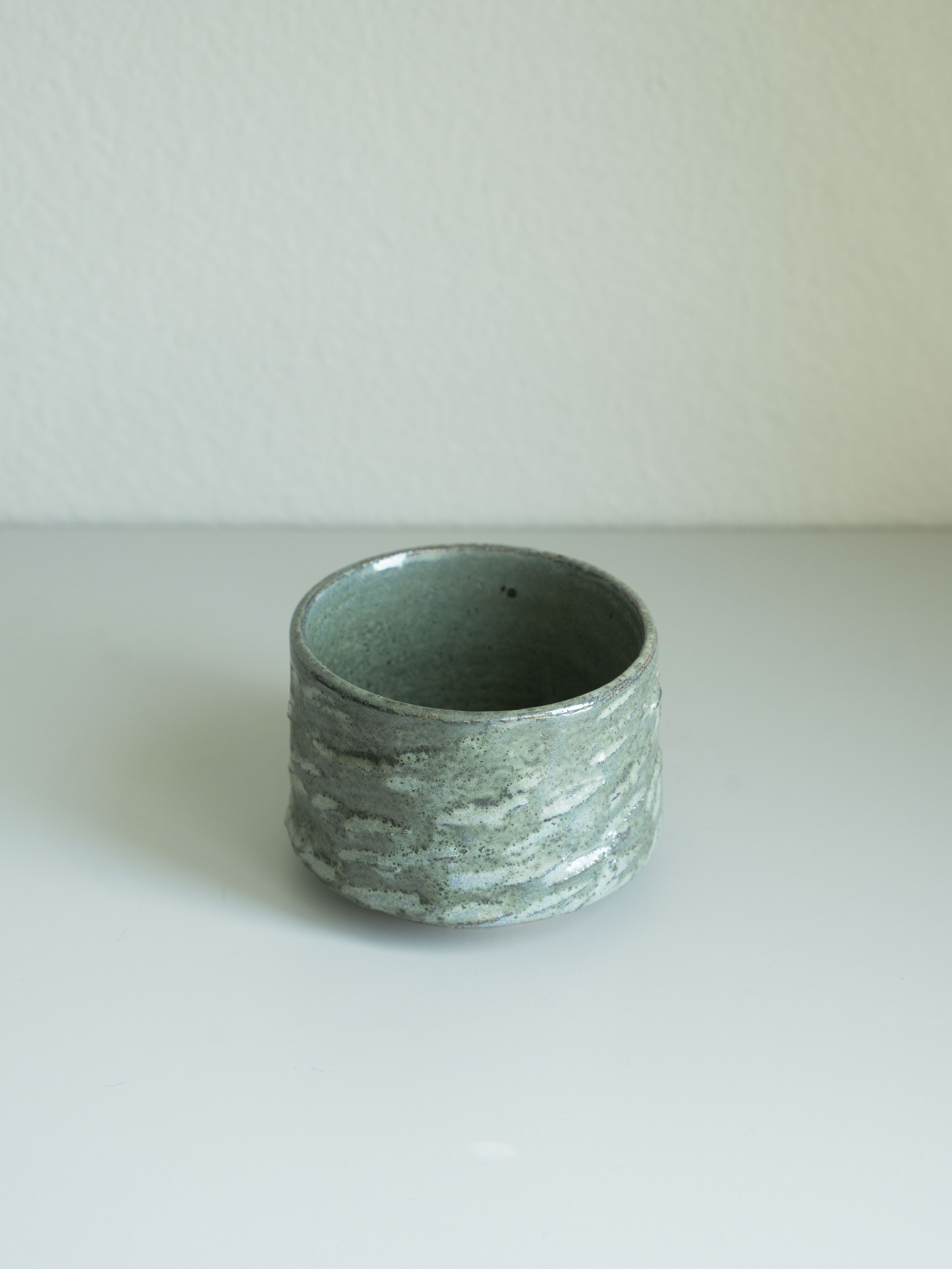 Celadon Carved Tea Cup, detail 3