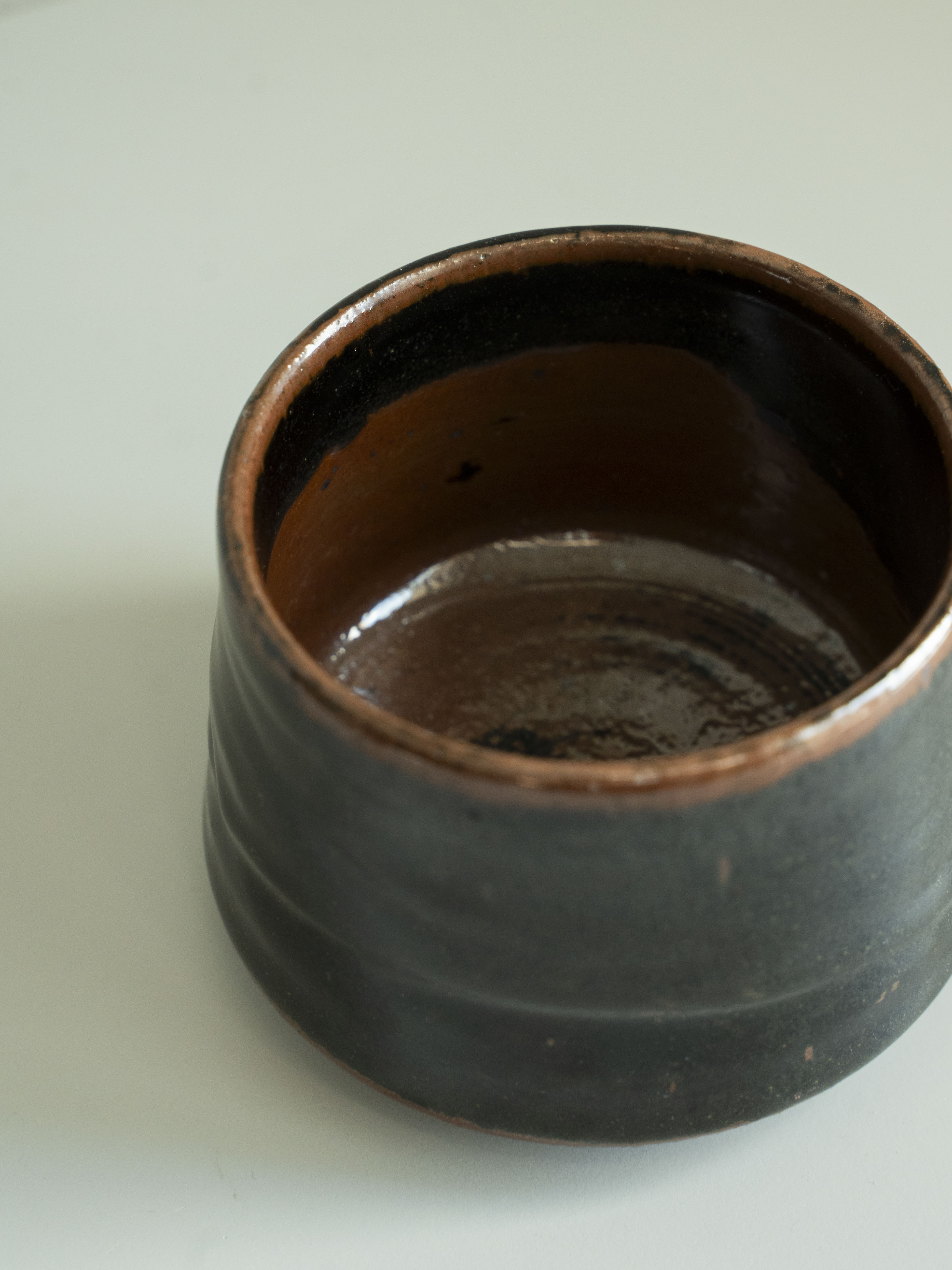 Black Glazed Carved Tea Cup, detail 3