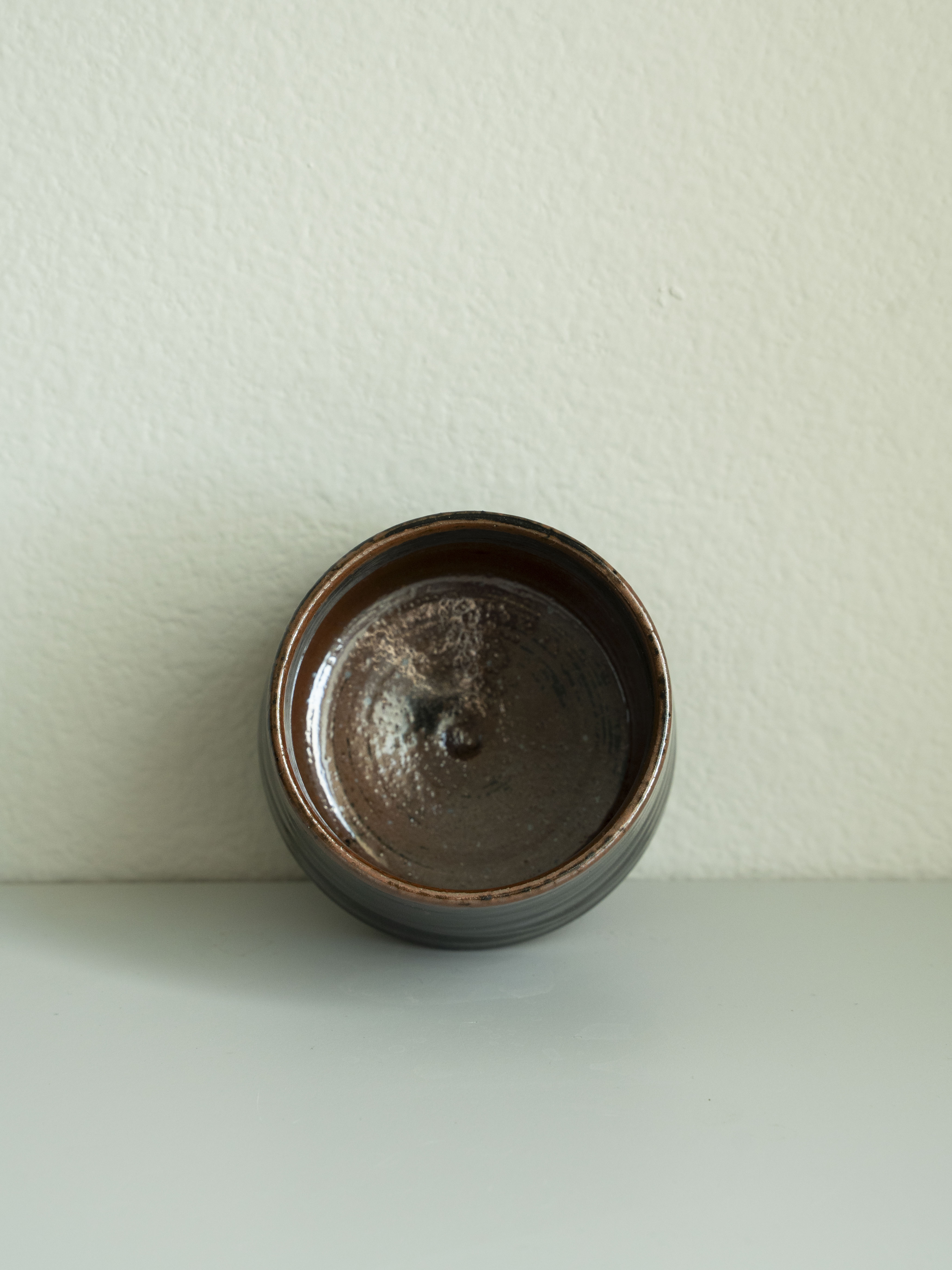 Black Glazed Carved Tea Cup, detail 4