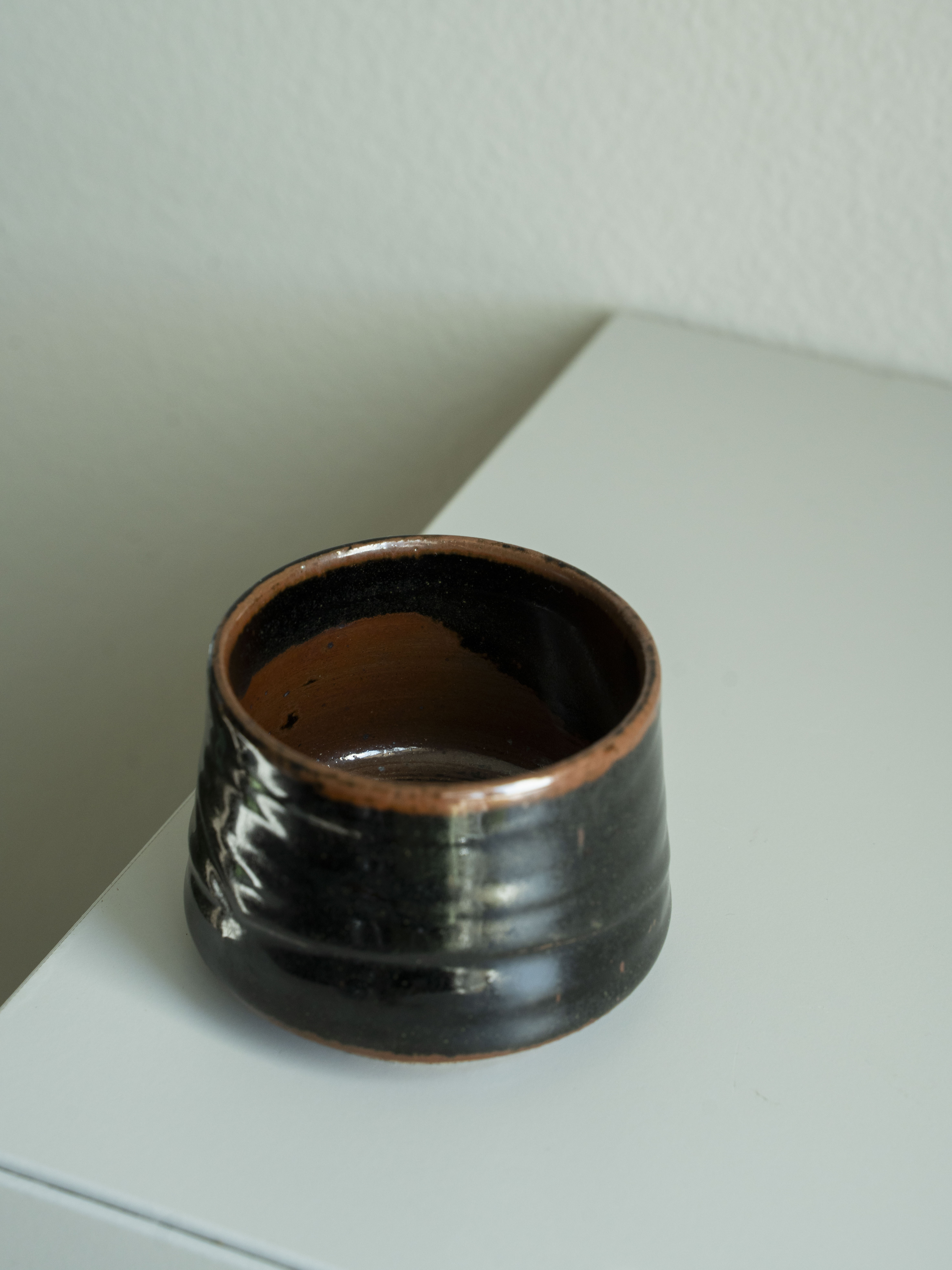 Black Glazed Carved Tea Cup, detail 6