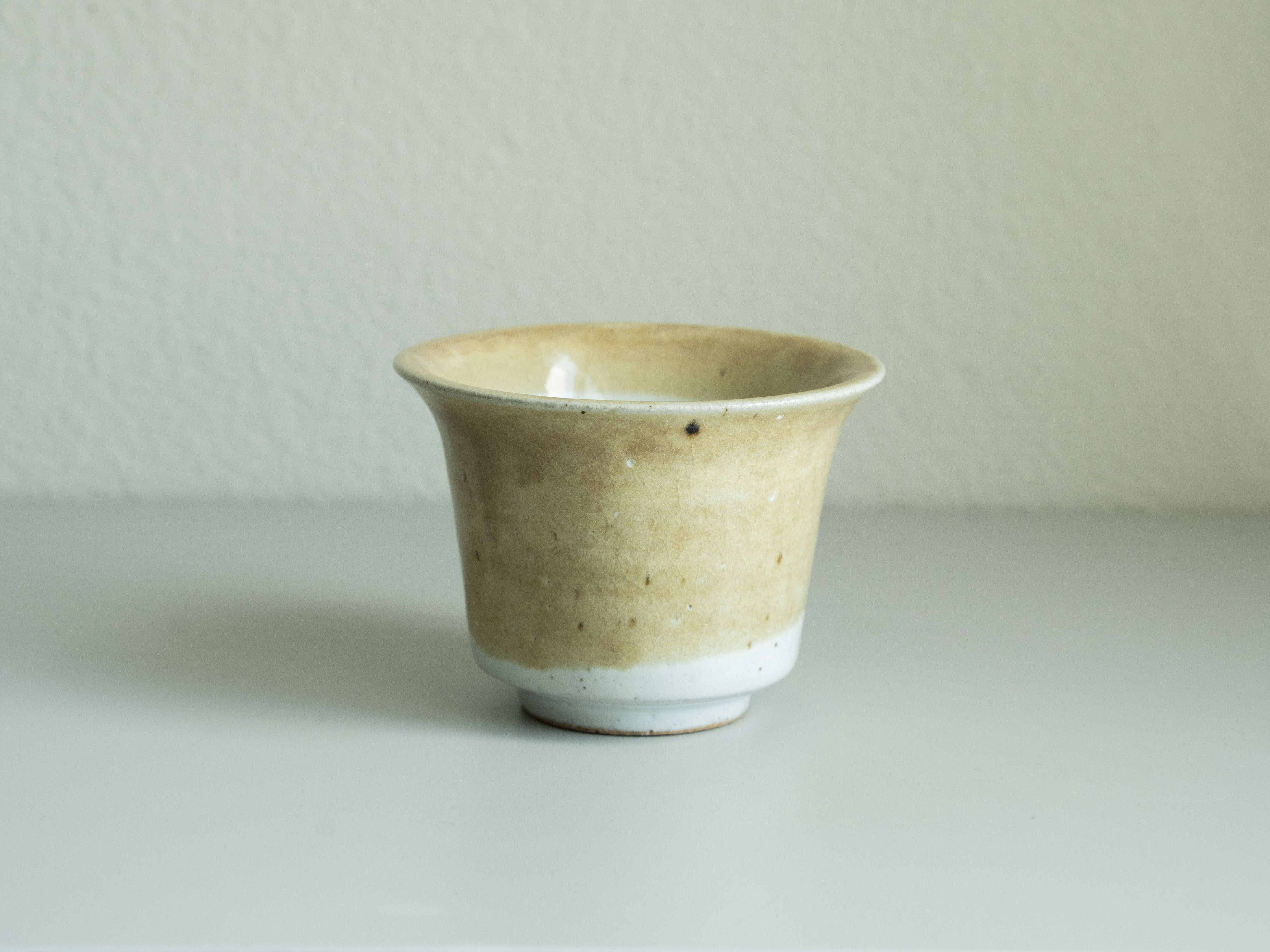 Yellow Glazed Flared Tea Cup, main view