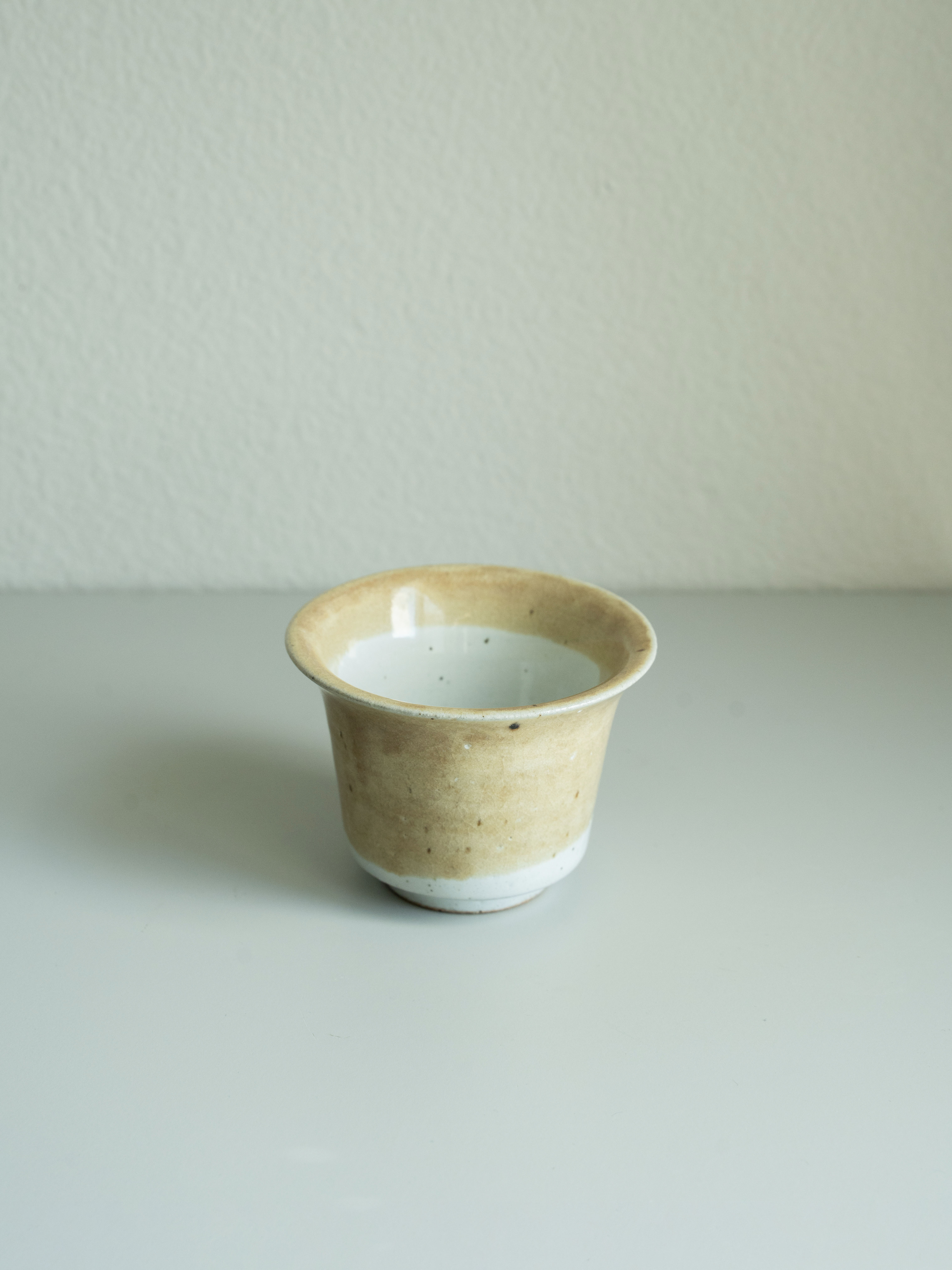 Yellow Glazed Flared Tea Cup, detail 2