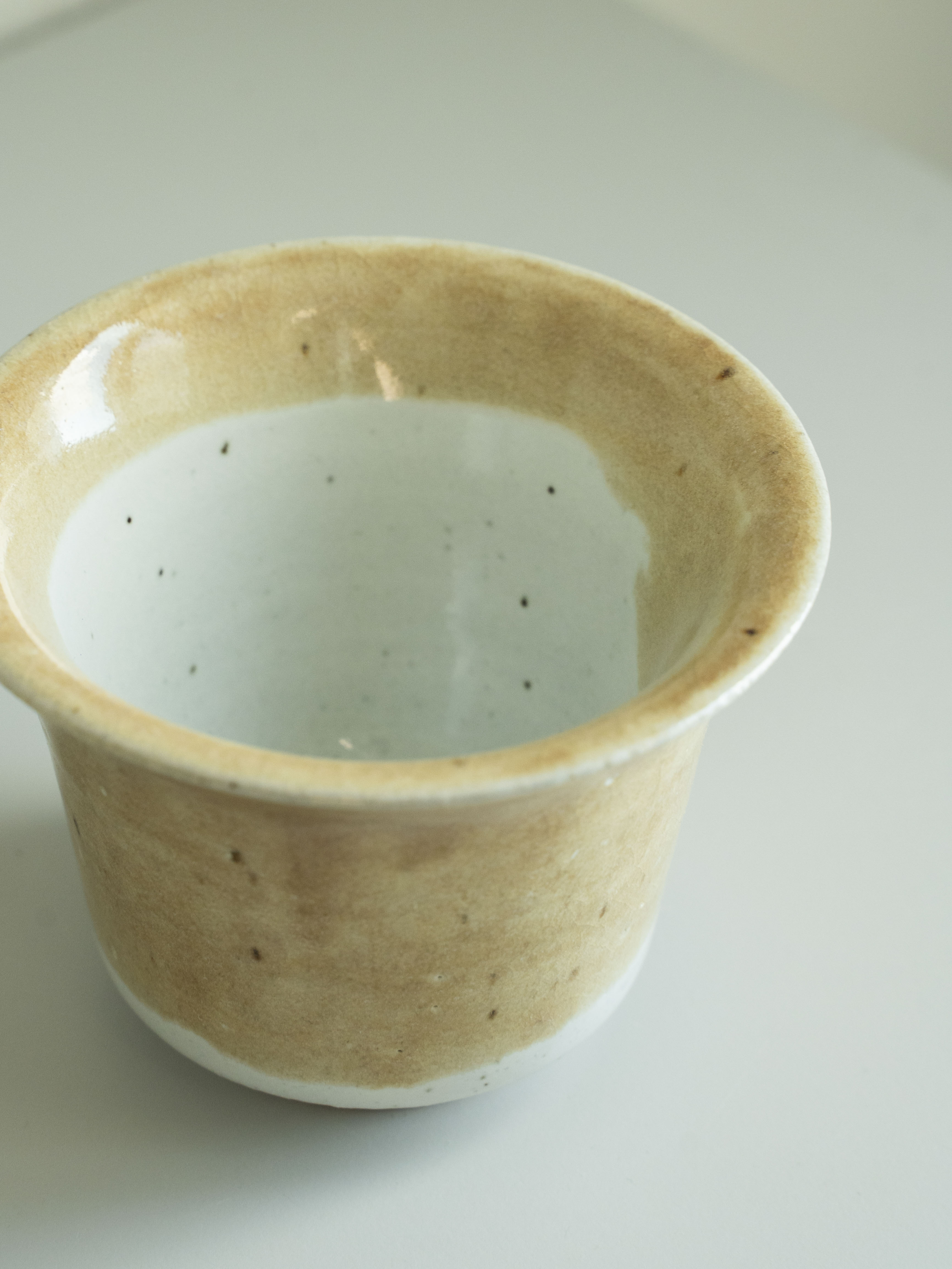 Yellow Glazed Flared Tea Cup, detail 4