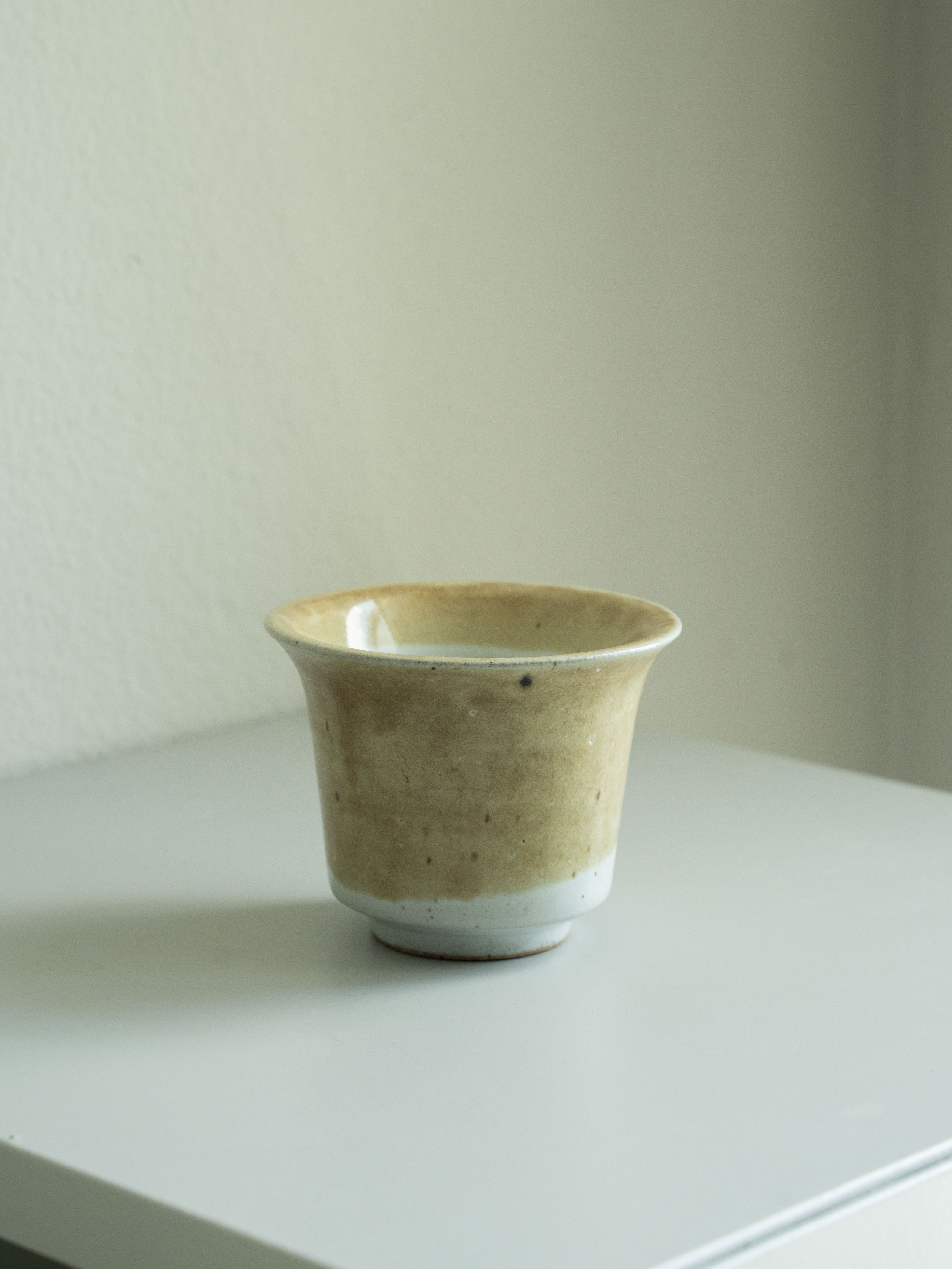 Yellow Glazed Flared Tea Cup, detail 5