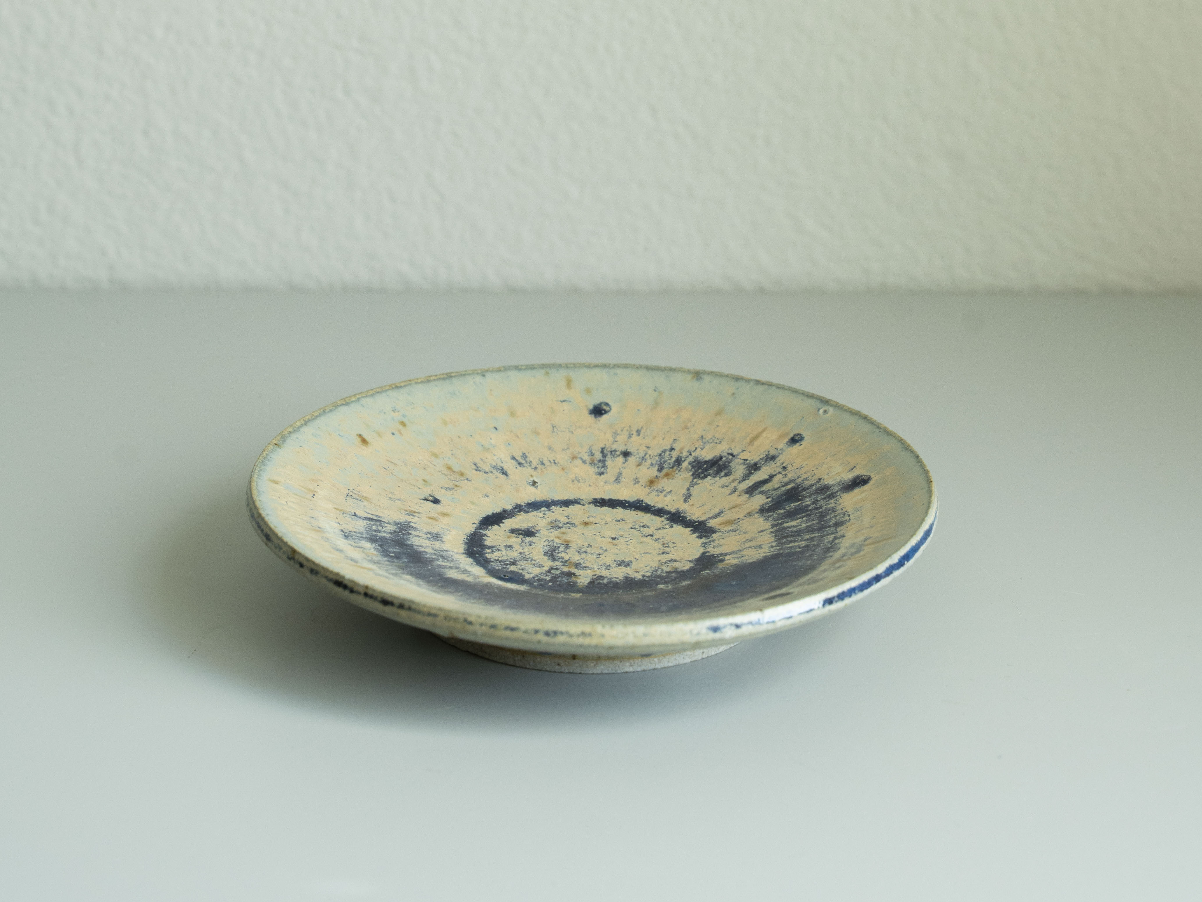 Variegated Blue Glazed Dish, main view