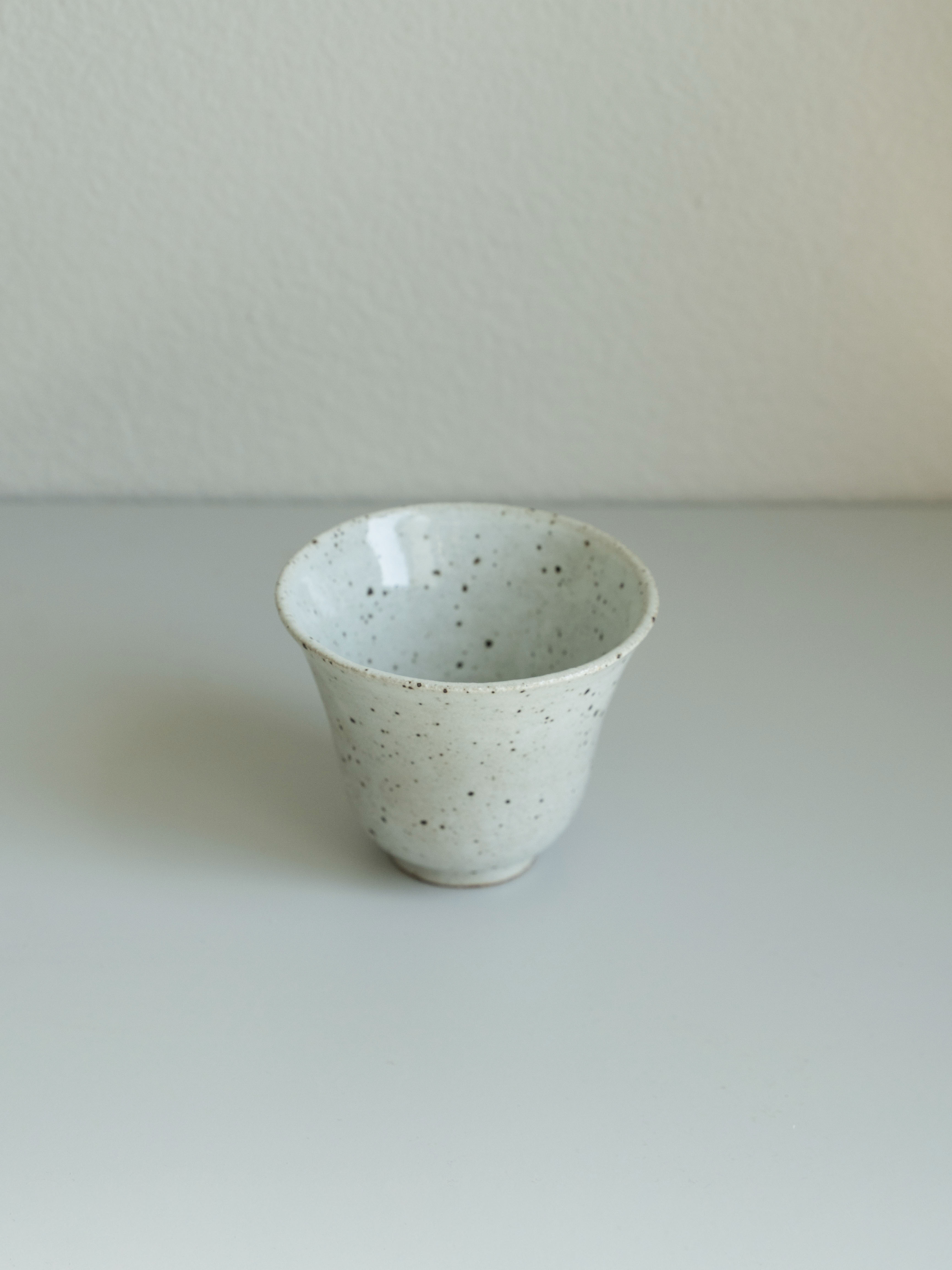 White Glazed Flared Tea Cup, detail 1