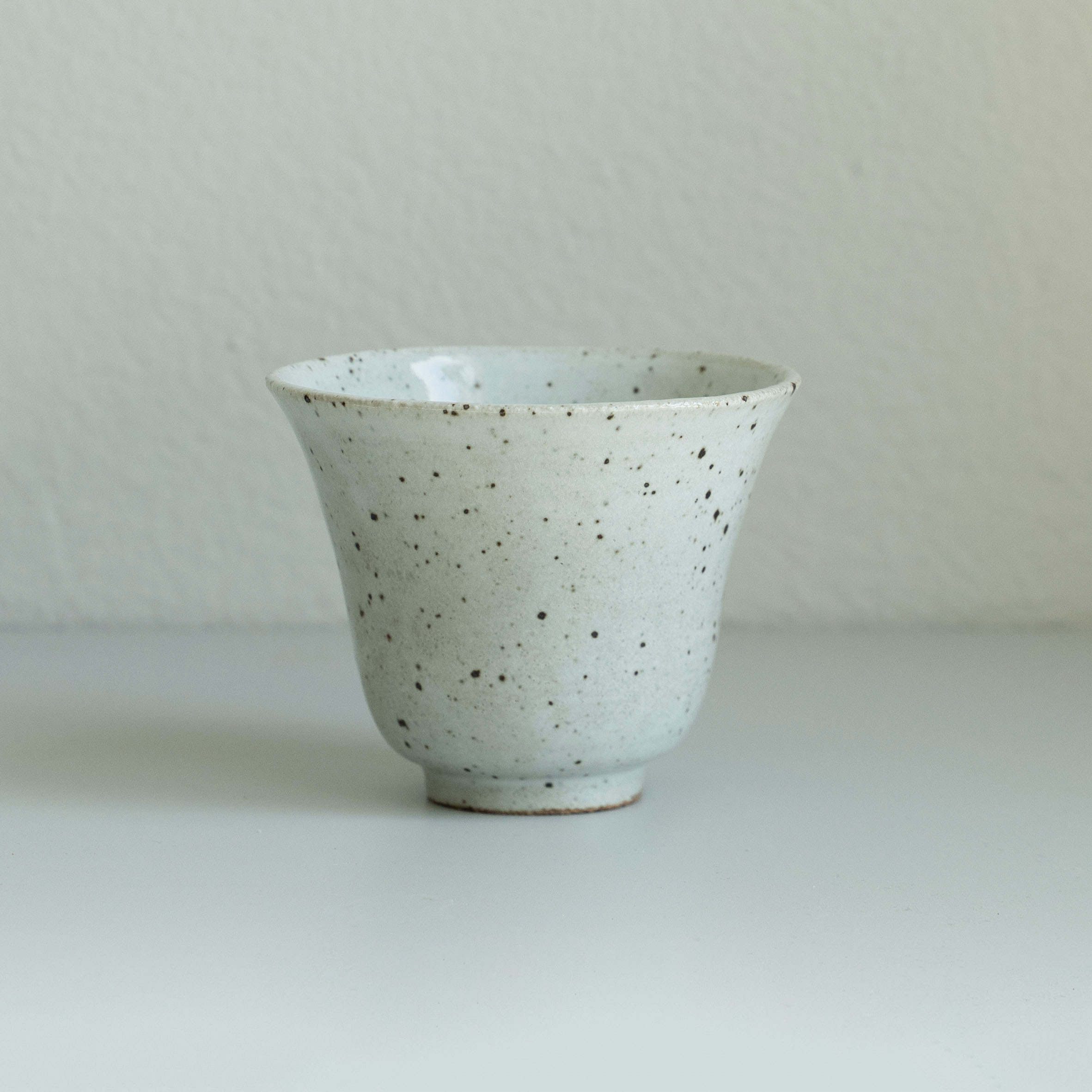 White Glazed Flared Tea Cup, detail 2