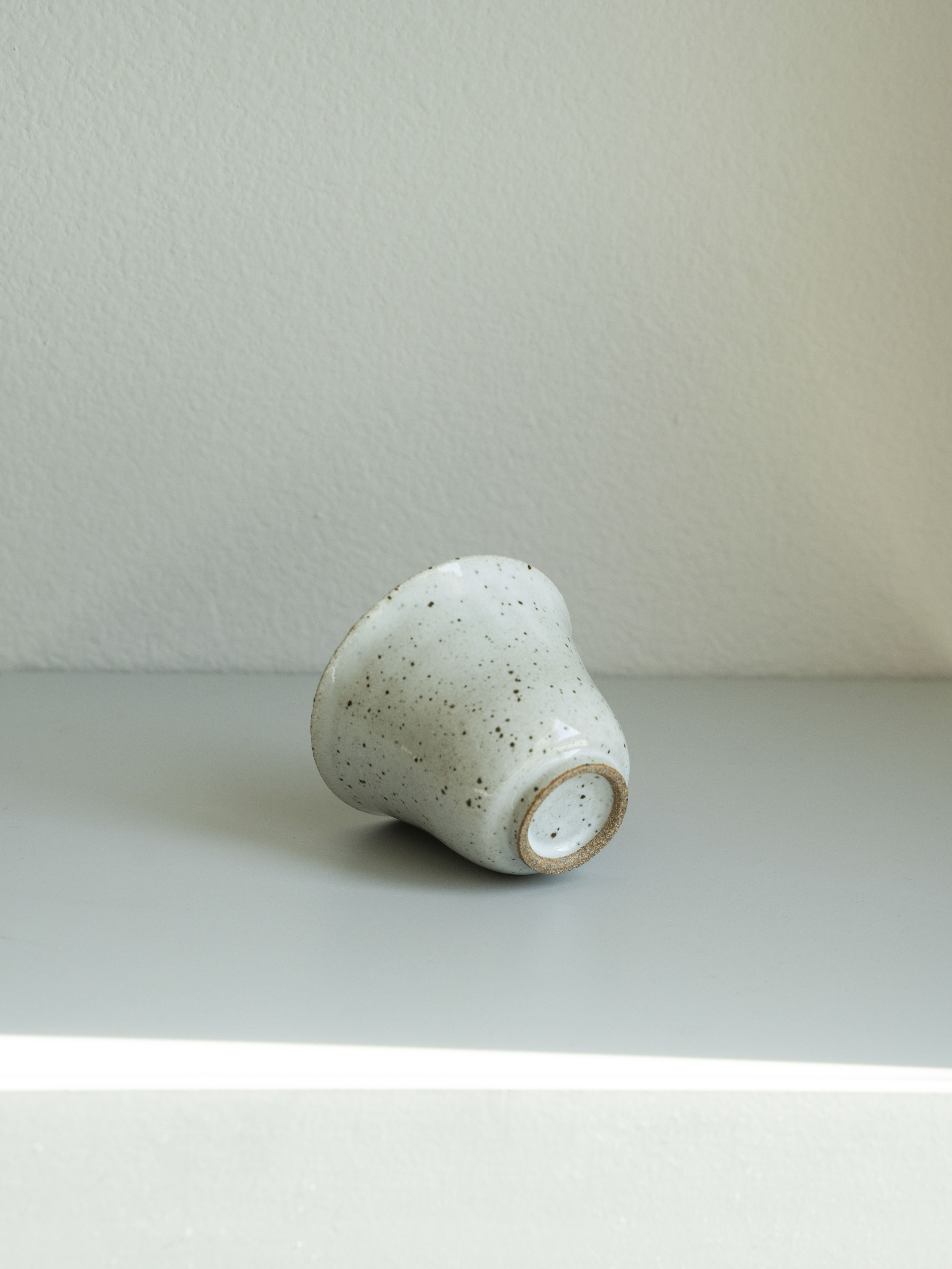 White Glazed Flared Tea Cup, detail 3